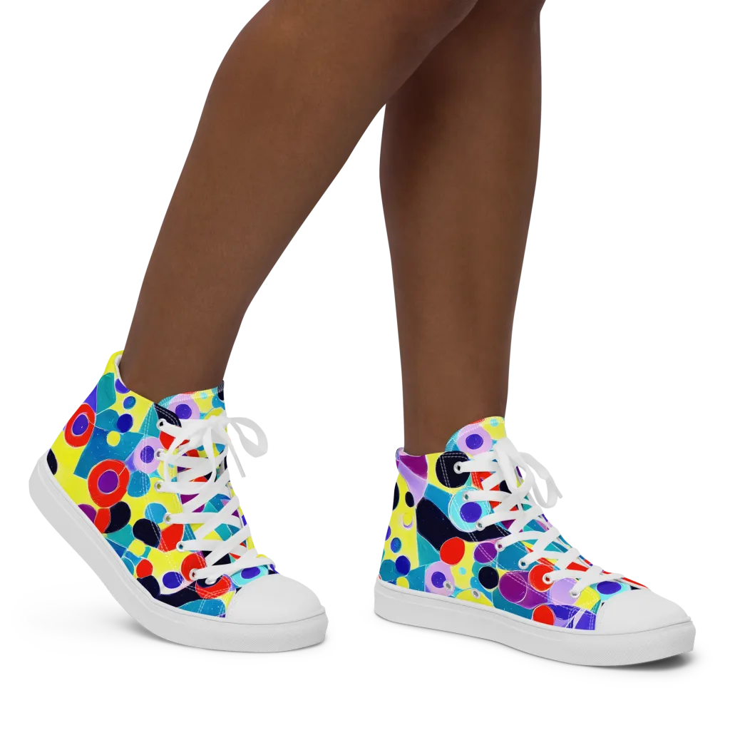 Prism Playground on Women's High Top Canvas Shoes — Right
