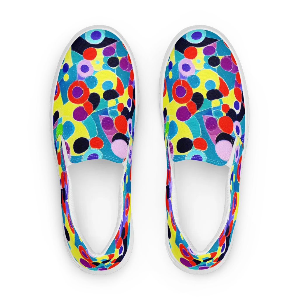 Prism Playground on Men's Slip-On Canvas Shoes — Front