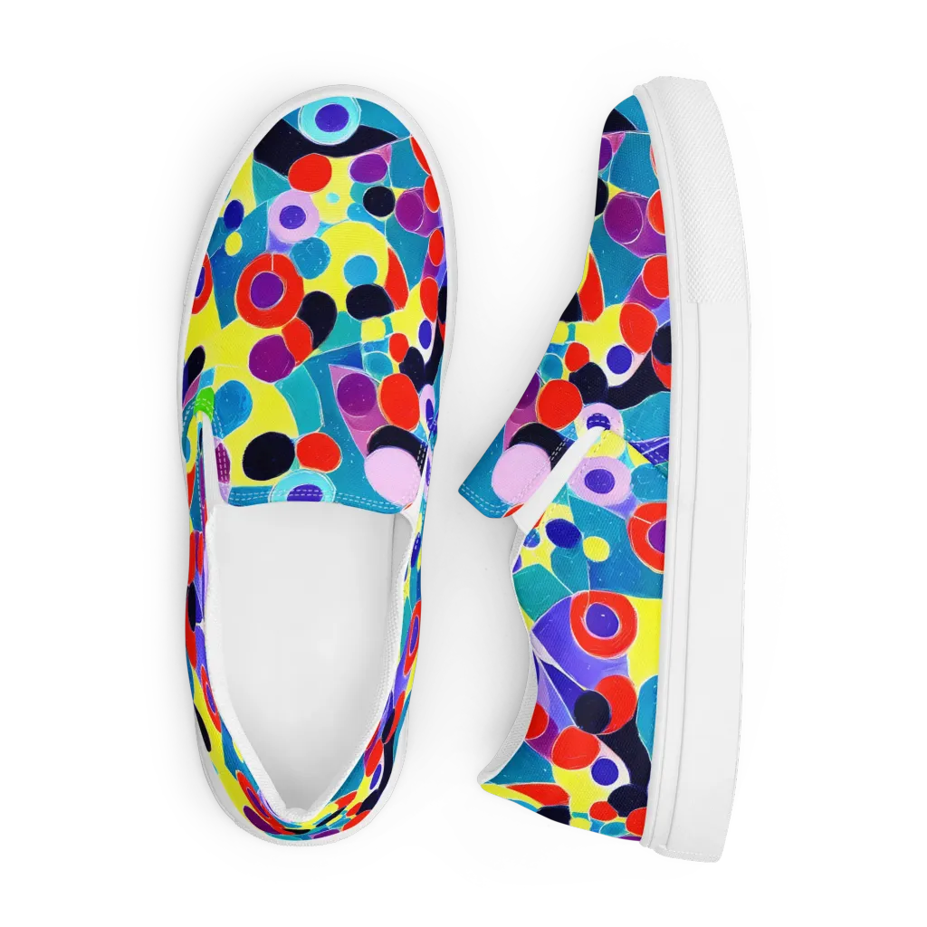 Prism Playground on Men's Slip-On Canvas Shoes — Front