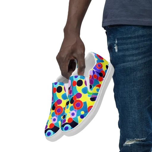 Prism Playground on a Men's Slip-On Canvas Shoes