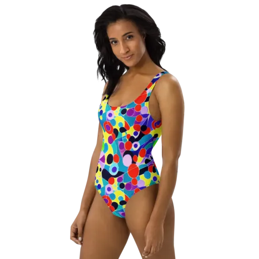 Prism Playground on a One-Piece Swimsuit