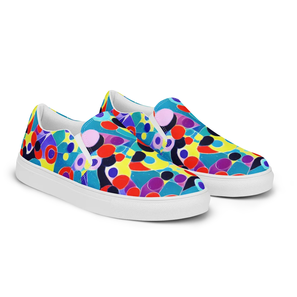 Prism Playground on Women's Slip-On Canvas Shoes — Right Front