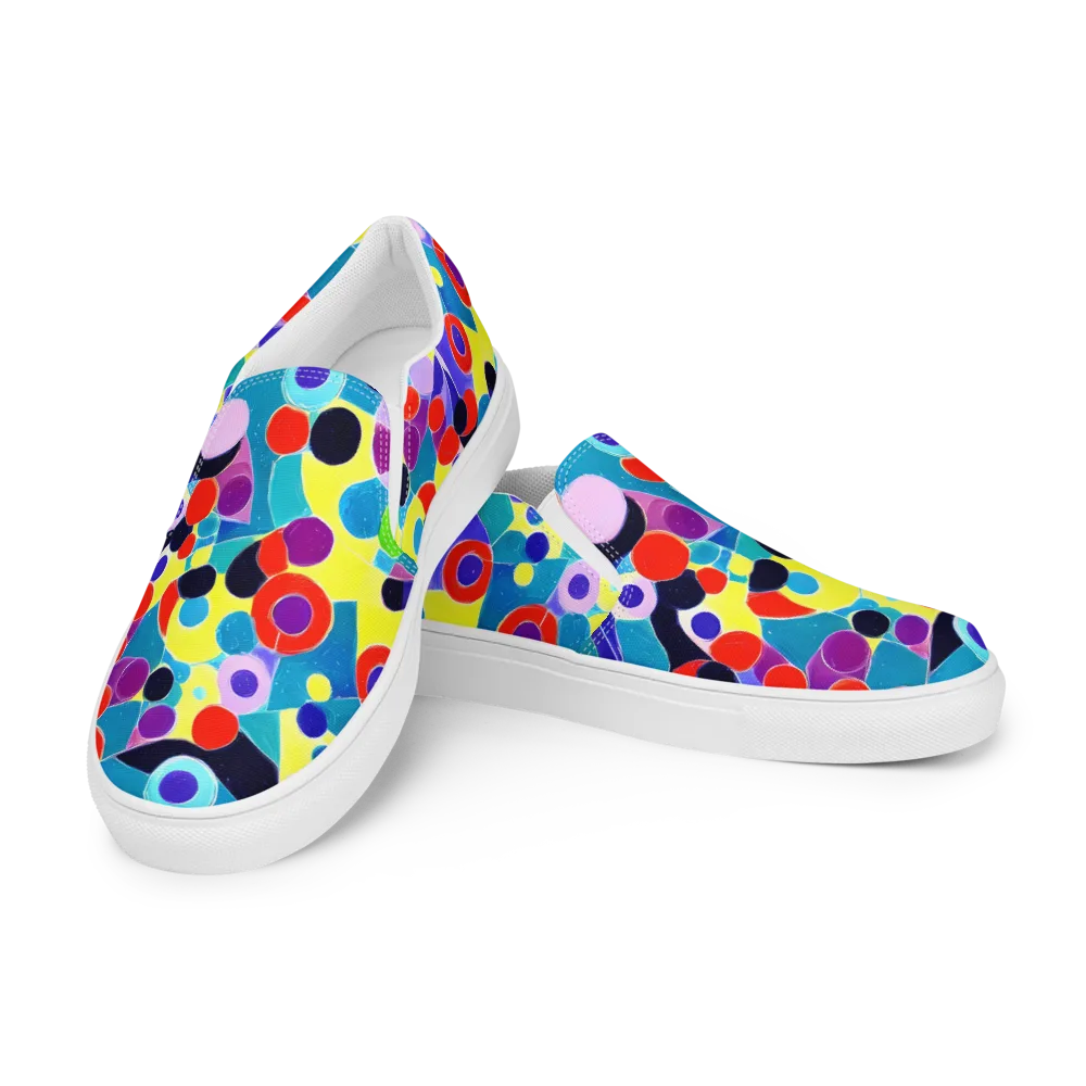 Prism Playground on Women's Slip-On Canvas Shoes — Left Front