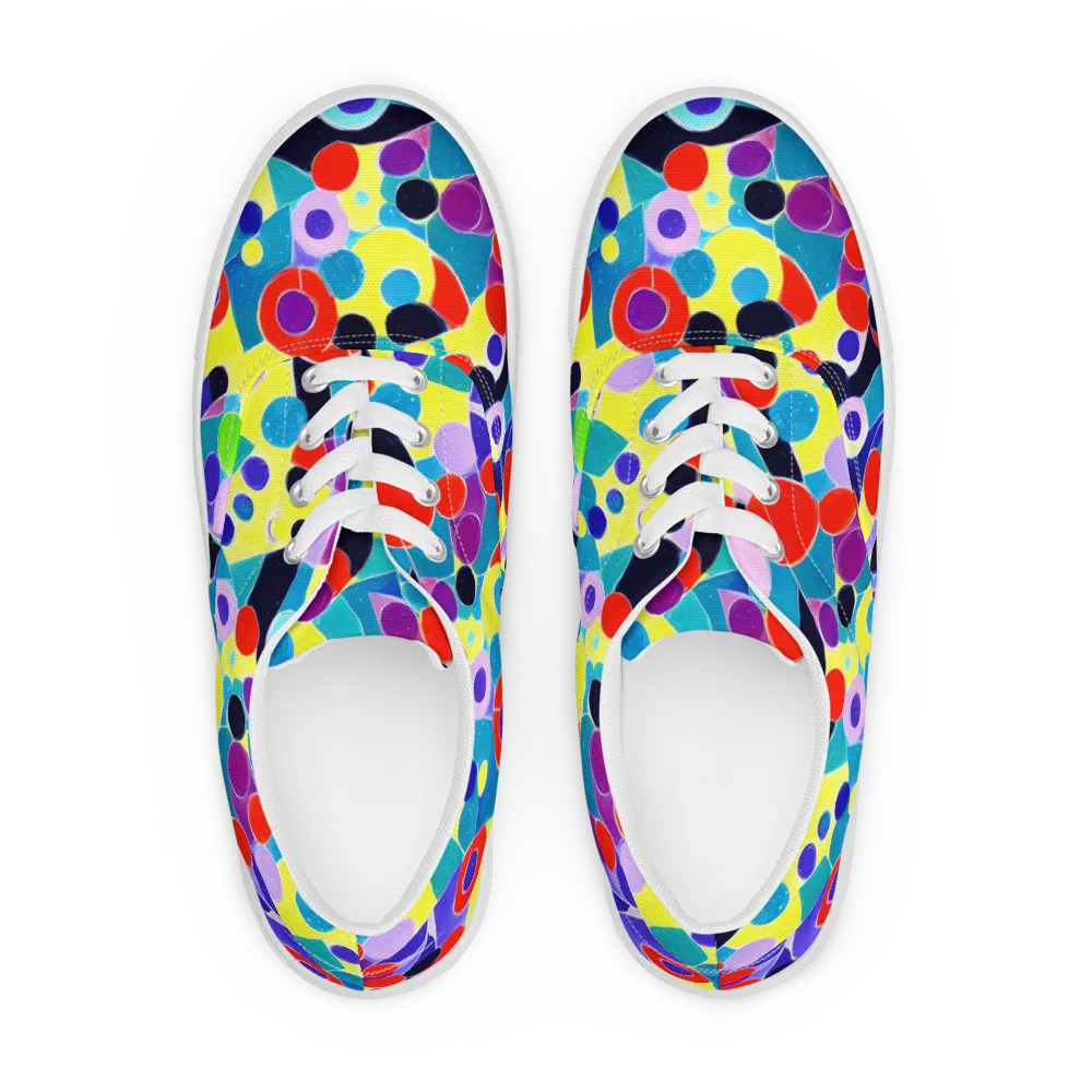 Prism Playground on Men's Lace-Up Canvas Shoes — Front