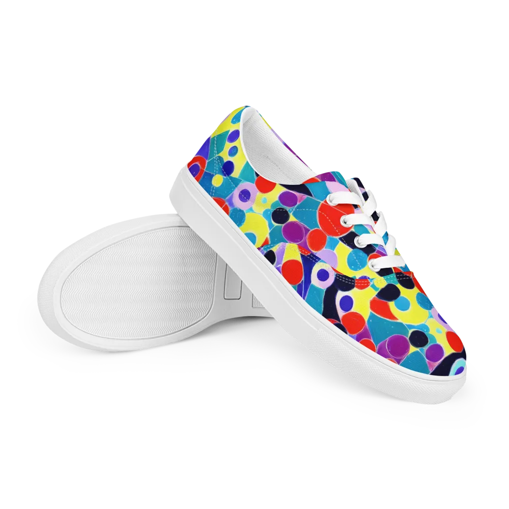 Prism Playground on Men's Lace-Up Canvas Shoes — Right Front