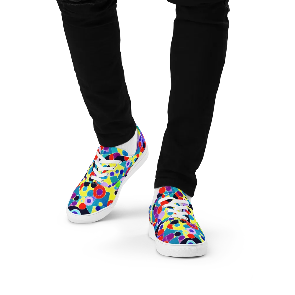 Prism Playground on Men's Lace-Up Canvas Shoes — Front