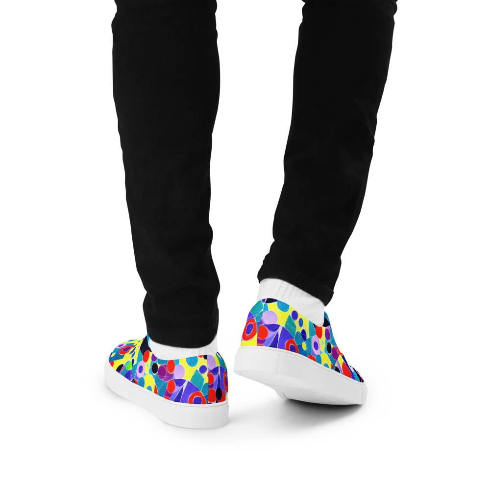 Prism Playground on Men's Lace-Up Canvas Shoes — Back