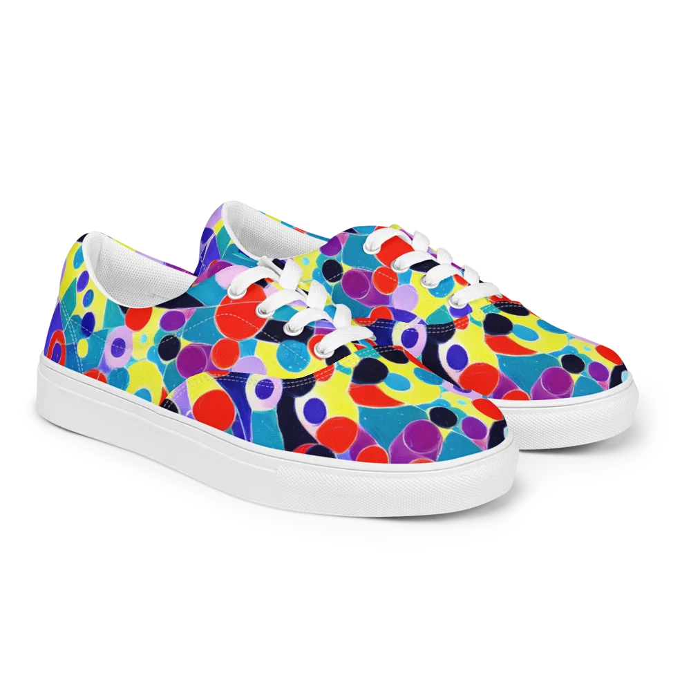 Prism Playground on Men's Lace-Up Canvas Shoes — Right Front