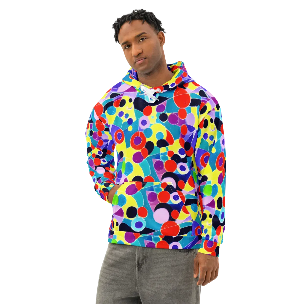 Prism Playground on Cotton Hoodie — Left Front