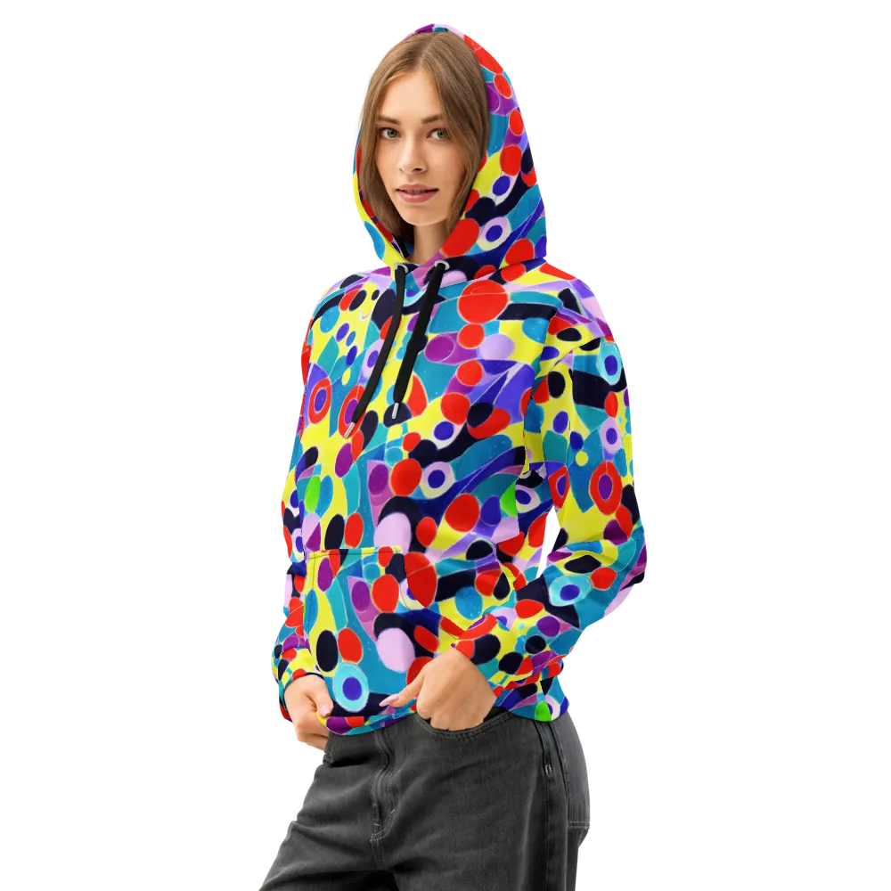 Prism Playground on Cotton Hoodie — Left Front