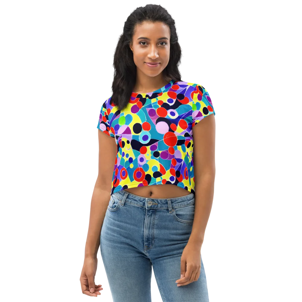 Prism Playground on Crop Tee — Front