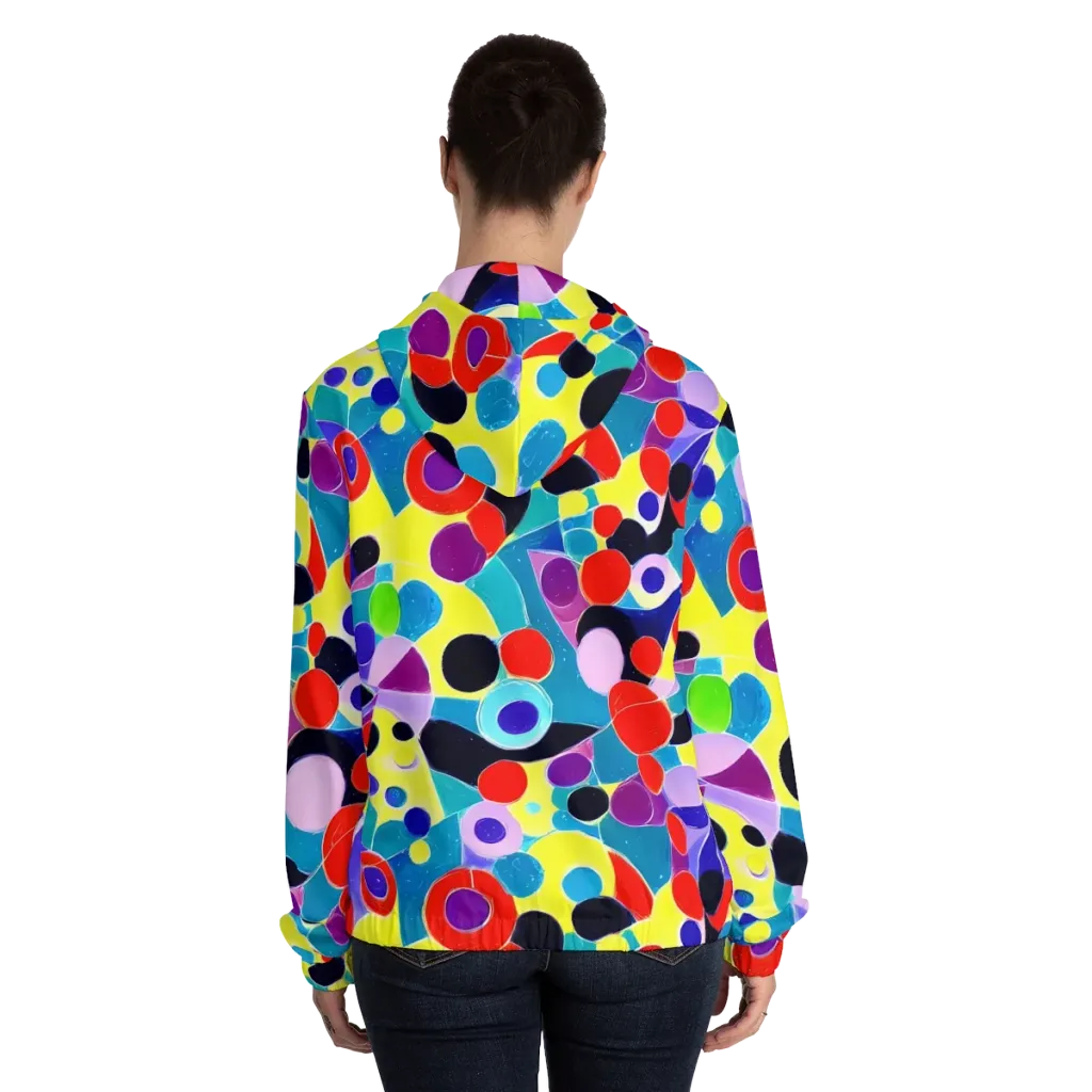 Prism Playground on Women's Full-Zip Hoodie — Back On Person