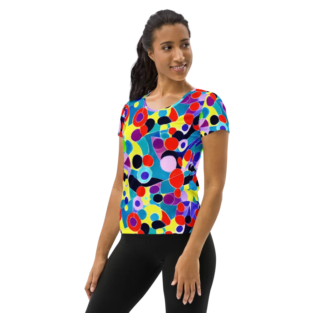 Prism Playground on Women's Athletic T-Shirt — Left