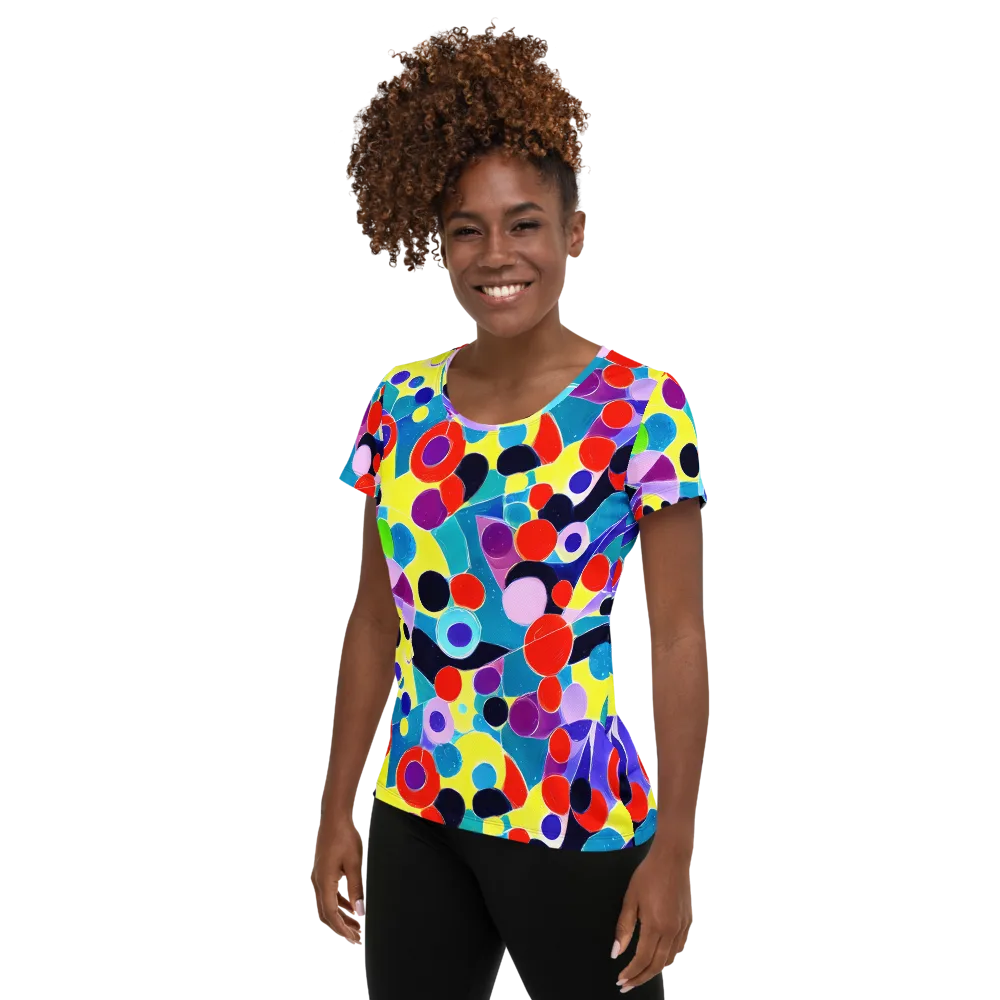 Prism Playground on Women's Athletic T-Shirt — Left