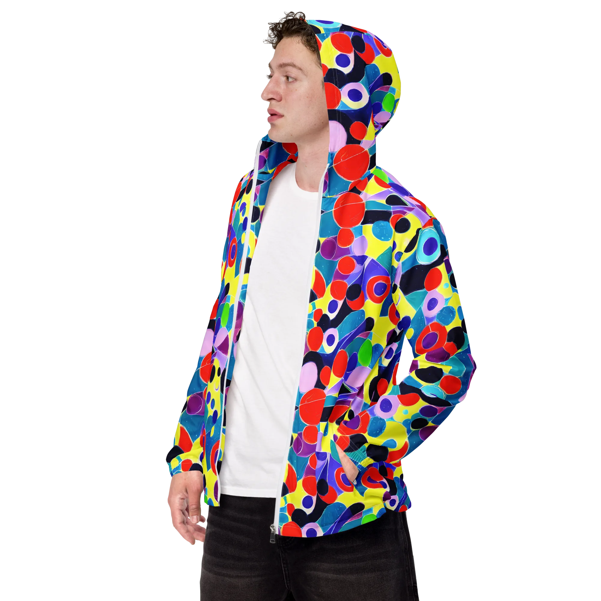 Prism Playground on Men's Windbreaker — Left Front