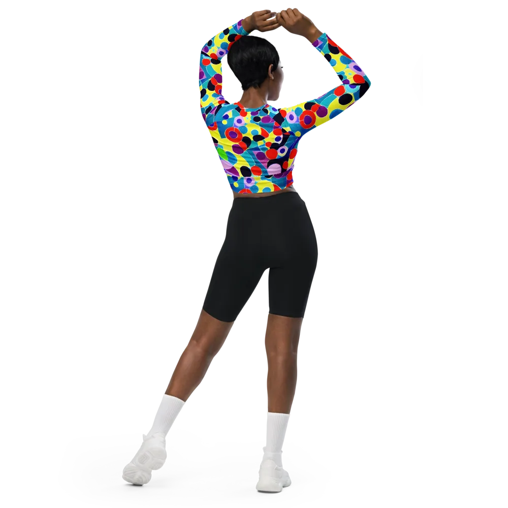 Prism Playground on Long Sleeve Crop Top — Back
