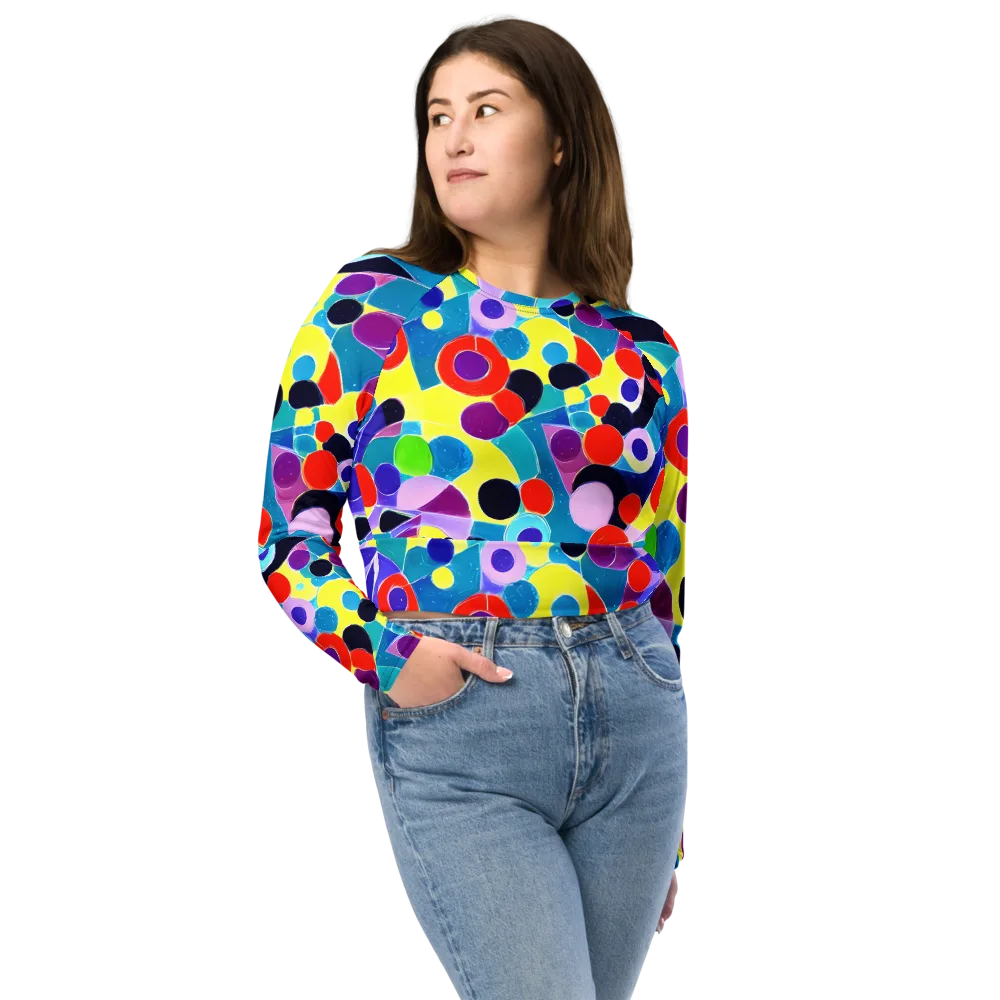 Prism Playground on Long Sleeve Crop Top — Front