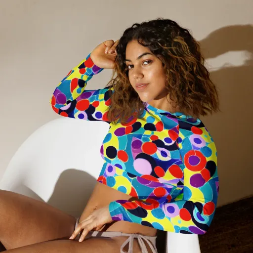 Prism Playground on a Long Sleeve Crop Top
