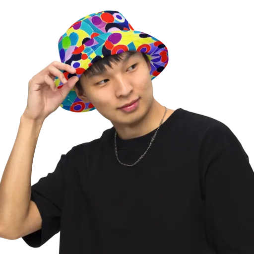Prism Playground on a Reversible Bucket Hat