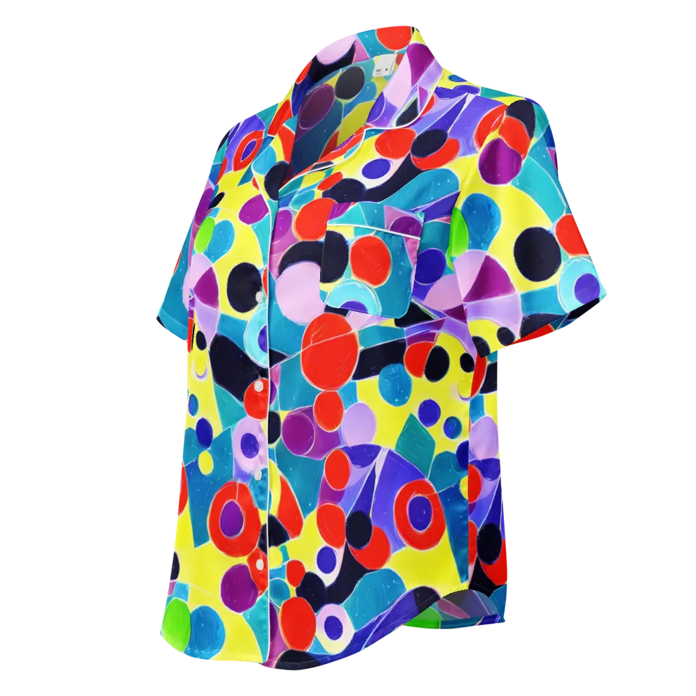 Prism Playground on Women's Short Sleeve Pajama Top — Left Front