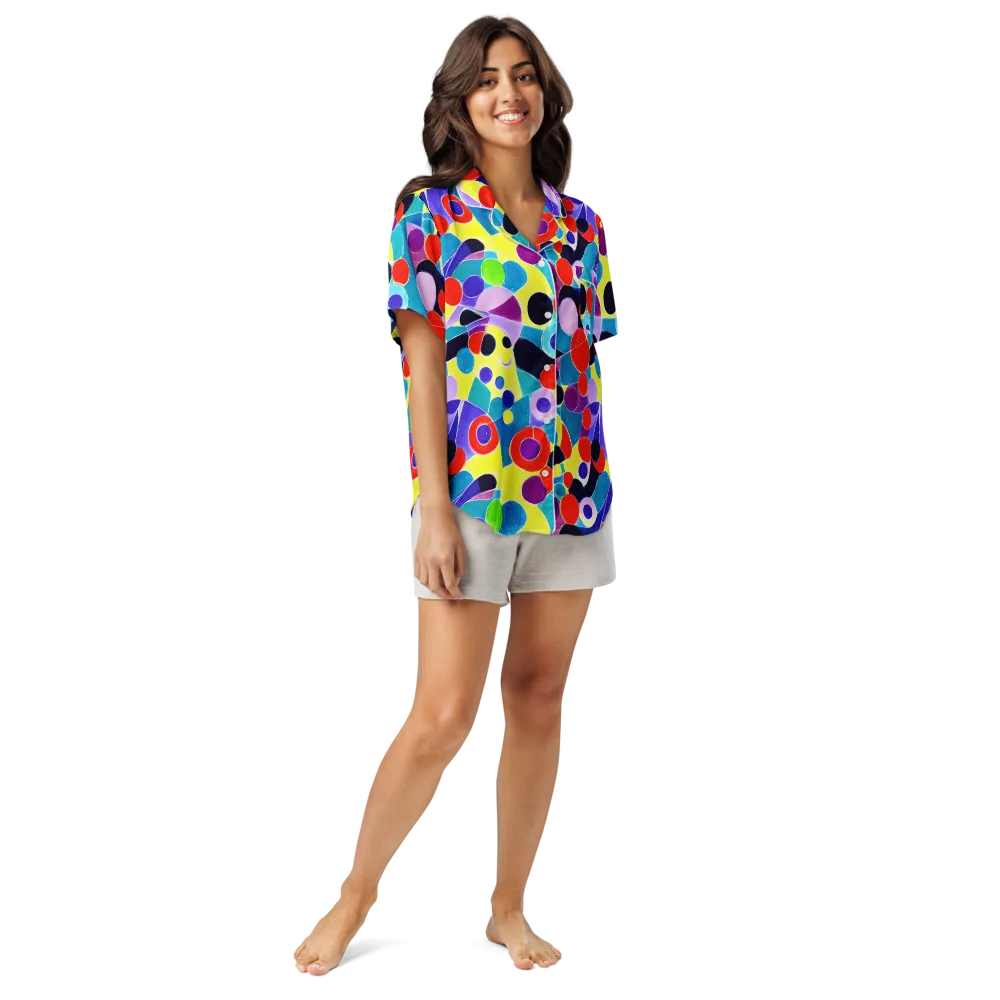 Prism Playground on Women's Short Sleeve Pajama Top — Front