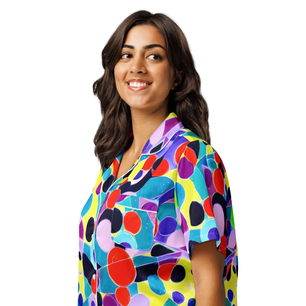 Prism Playground on Women's Short Sleeve Pajama Top — Left Front