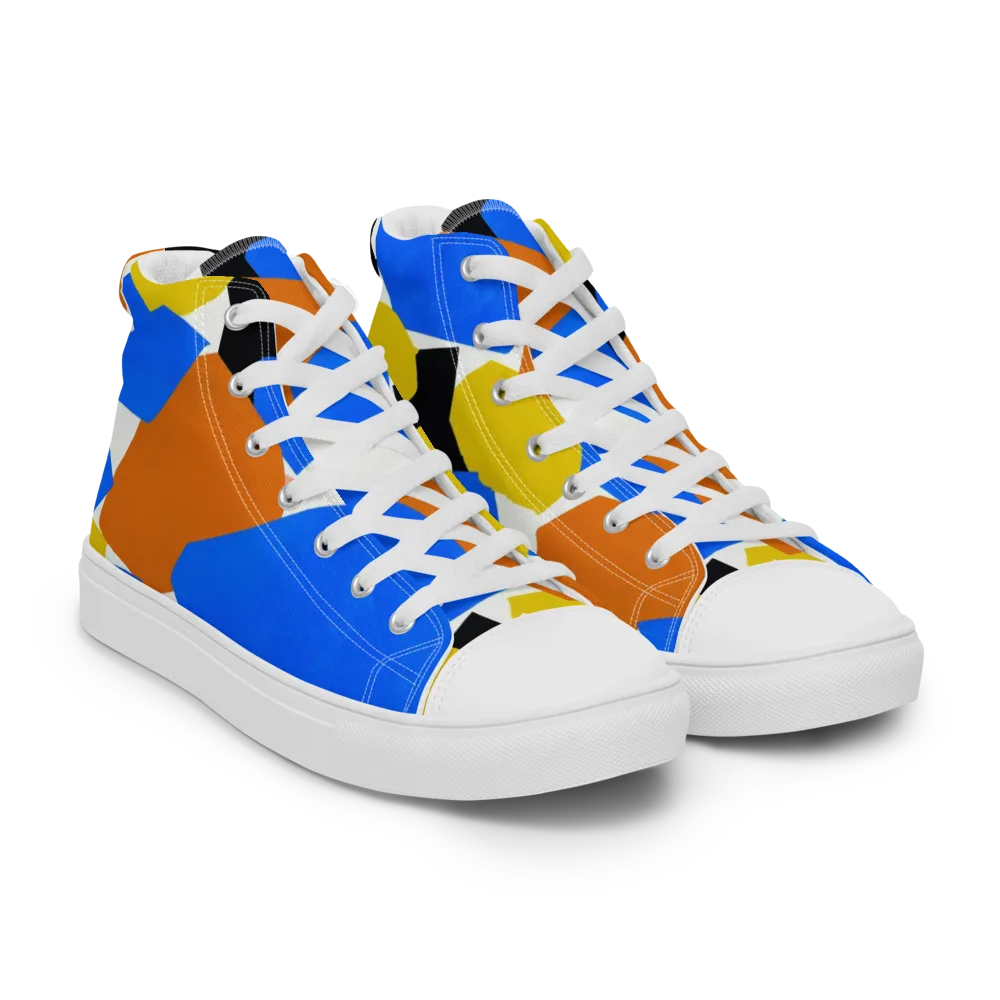 Primary Profile on Men's High Top Canvas Shoes — Right Front