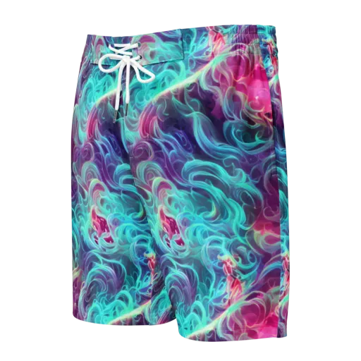 Galactic Bloom on a Men's Board Shorts