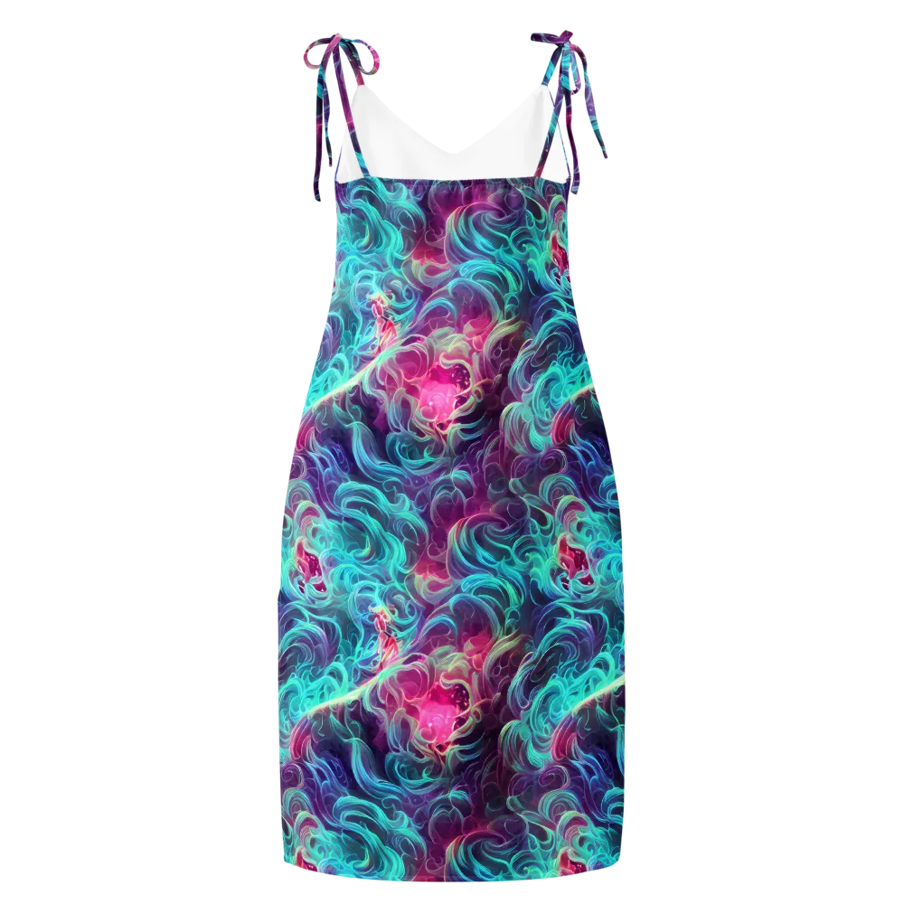 Galactic Bloom on Slip Dress — Back