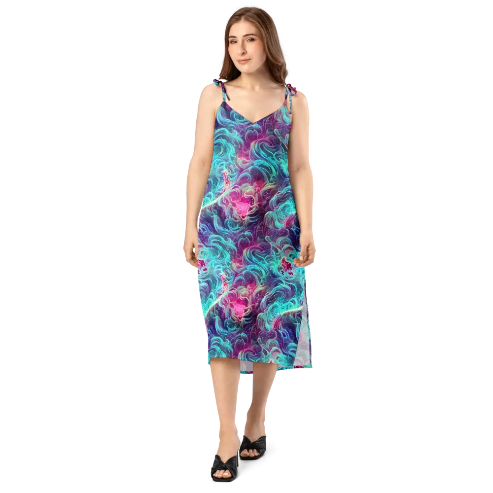 Galactic Bloom on Slip Dress — Front