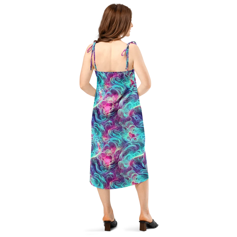 Galactic Bloom on Slip Dress — Back