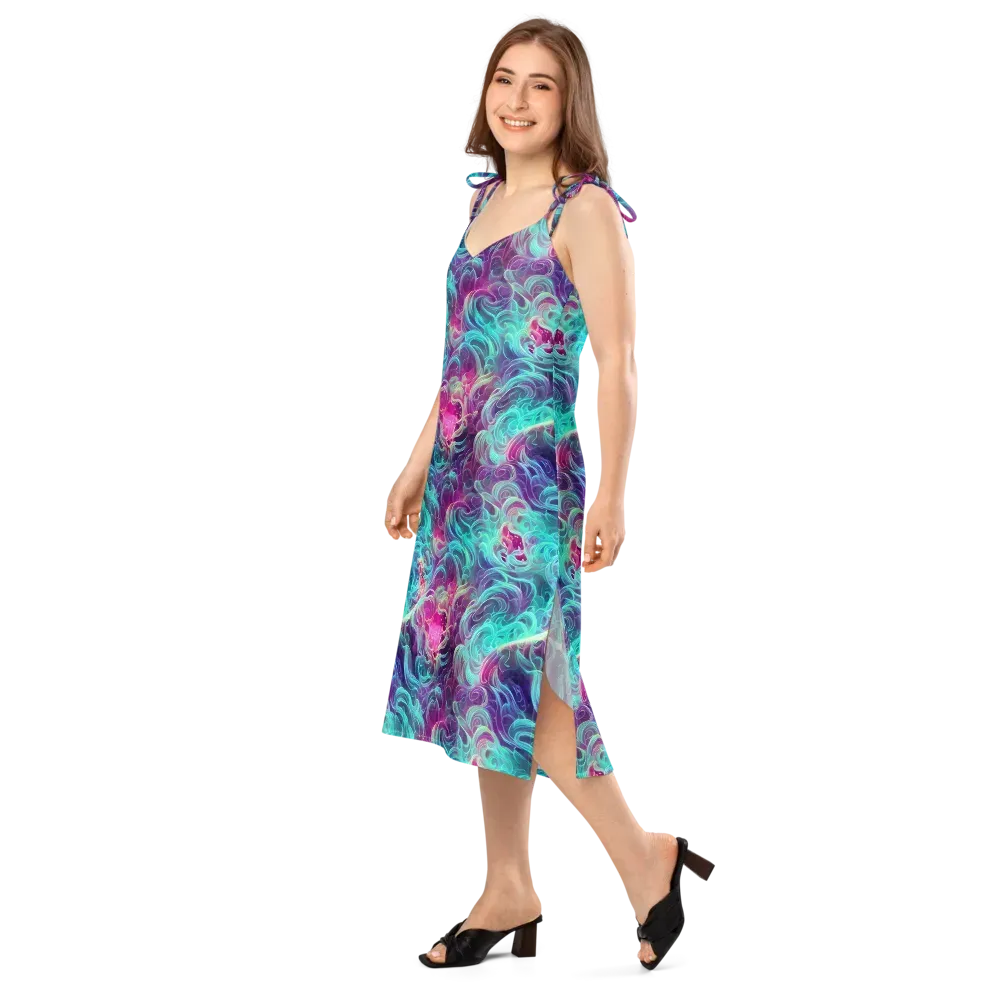Galactic Bloom on Slip Dress — Left Front