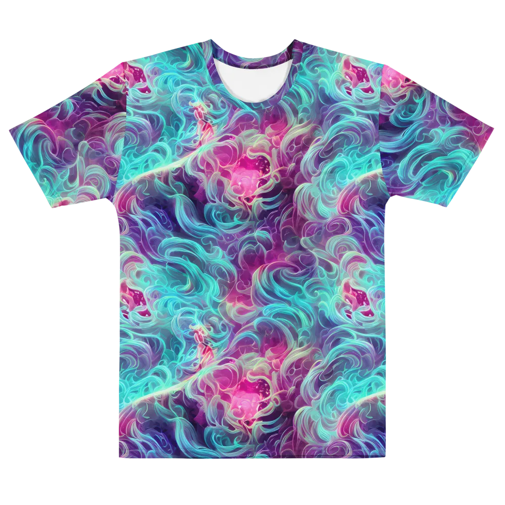 Galactic Bloom on Men's Cotton Crew Neck T-Shirt — Front