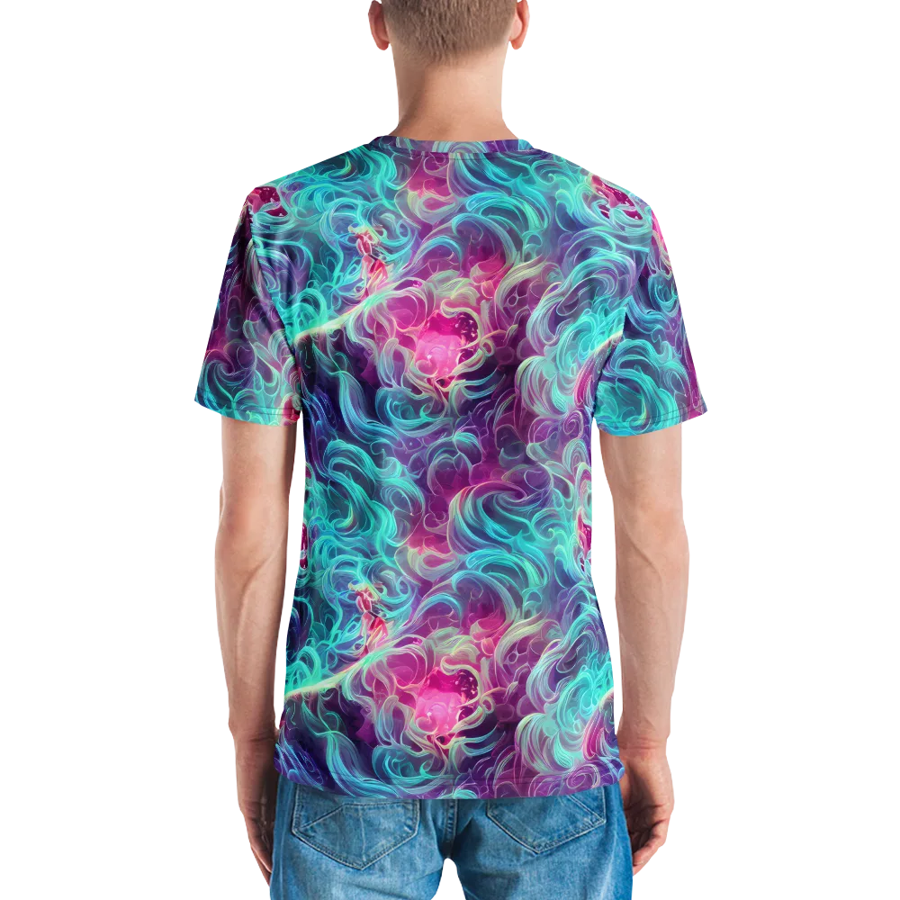 Galactic Bloom on Men's Crew Neck T-Shirt — Back