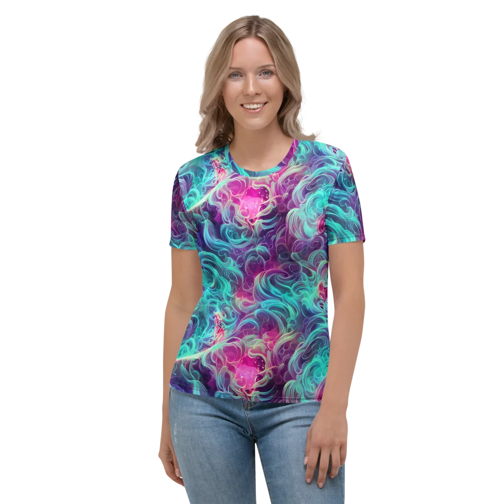 Galactic Bloom on Women's Crew Neck T-Shirt — Front