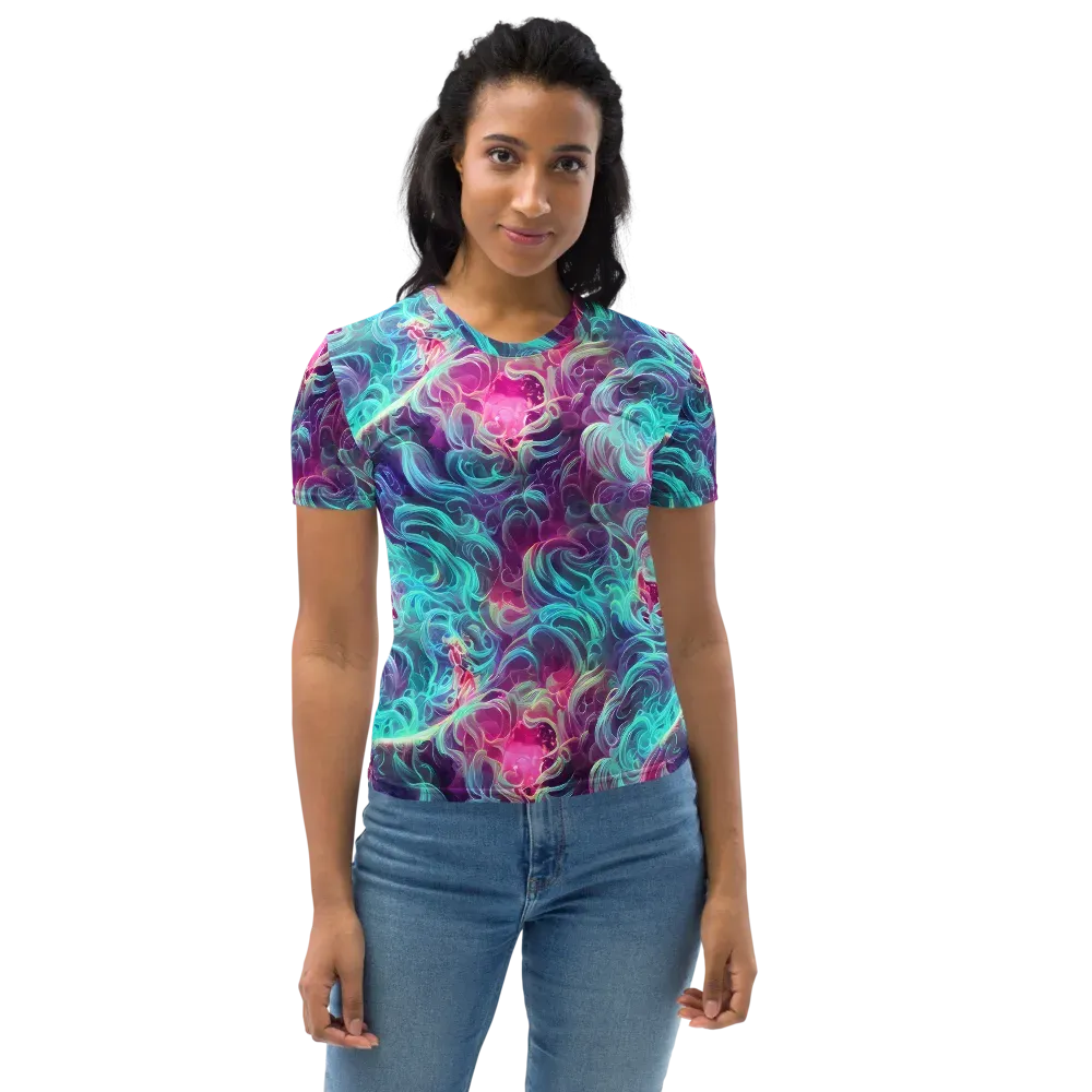 Galactic Bloom on Women's Crew Neck T-Shirt — Front