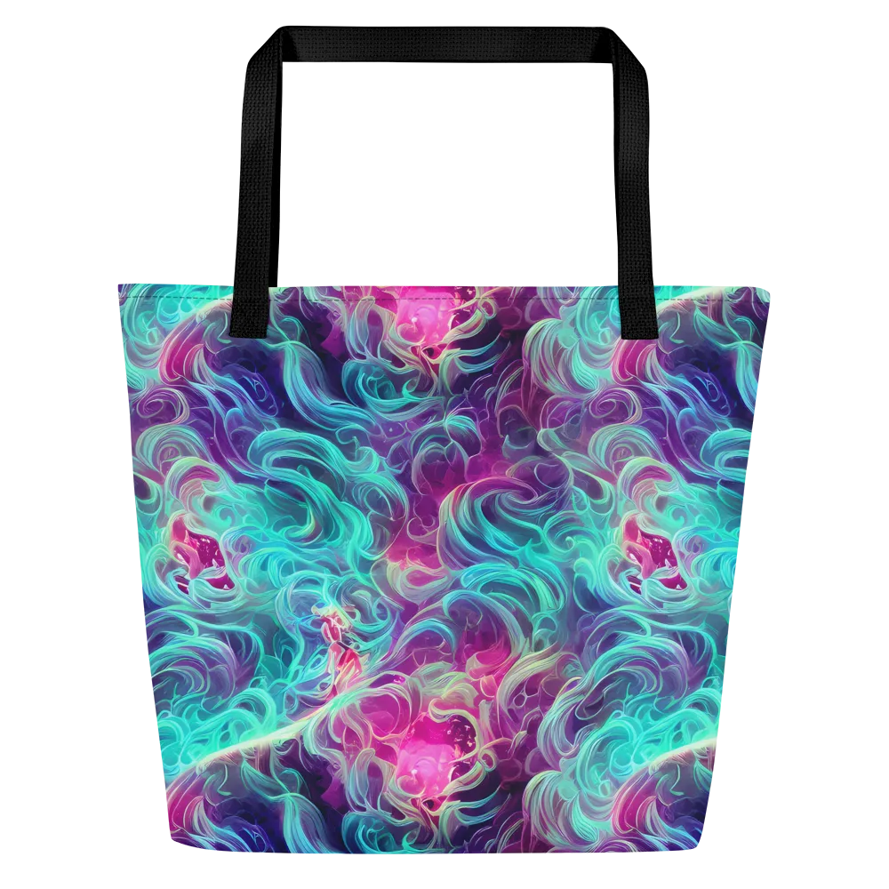 Galactic Bloom on Large Tote Bag W/ Pocket — Front