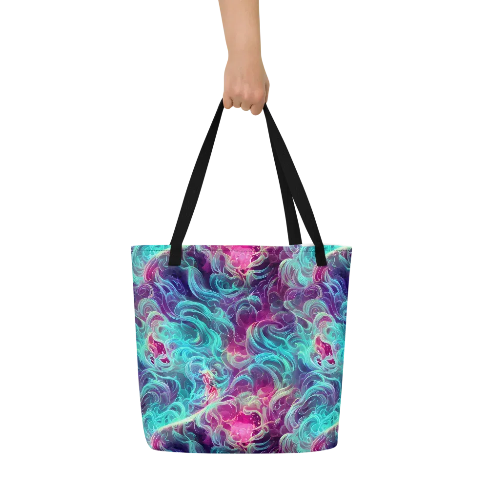 Galactic Bloom on Large Tote Bag W/ Pocket — Front