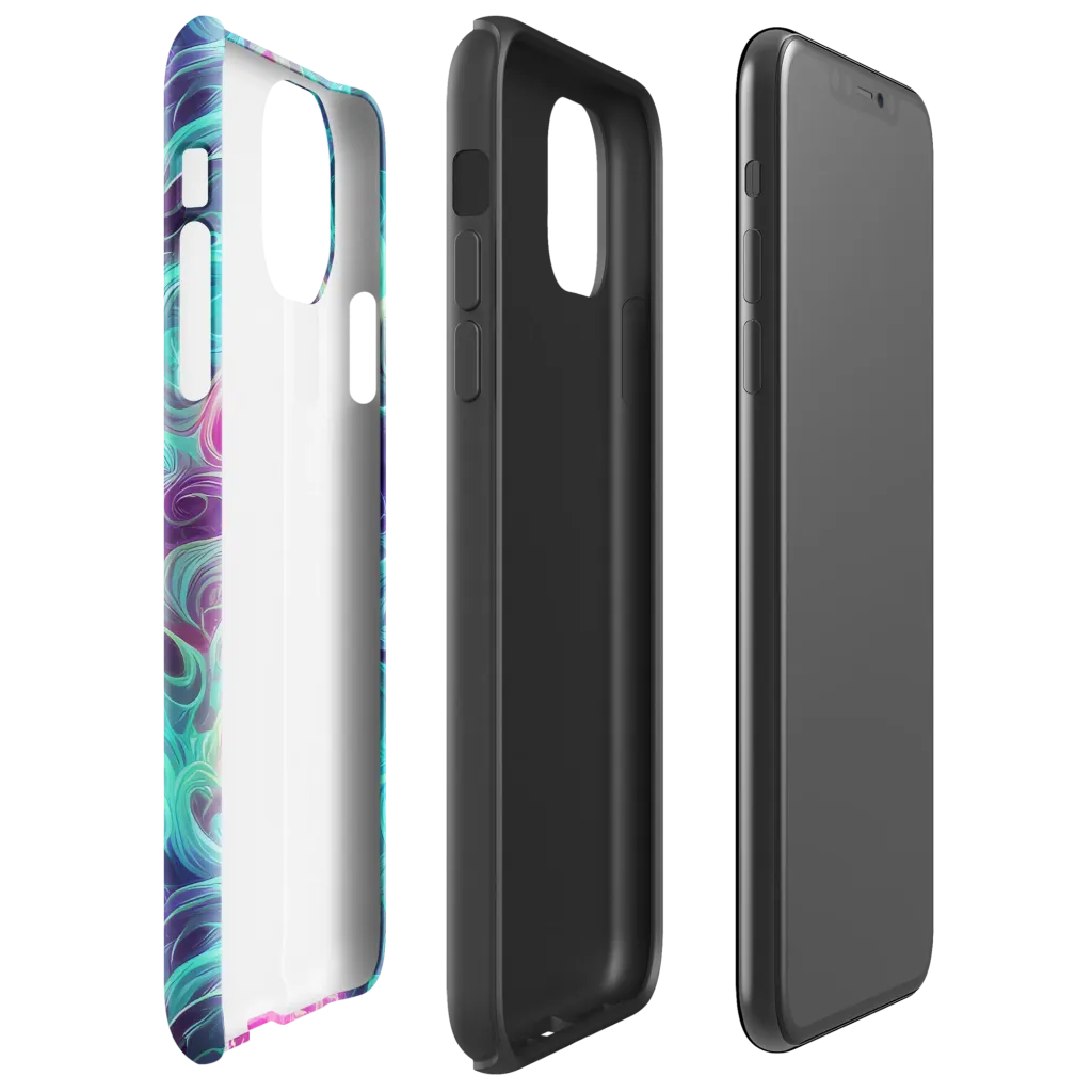 Galactic Bloom on Tough Case for iPhone® — Right
