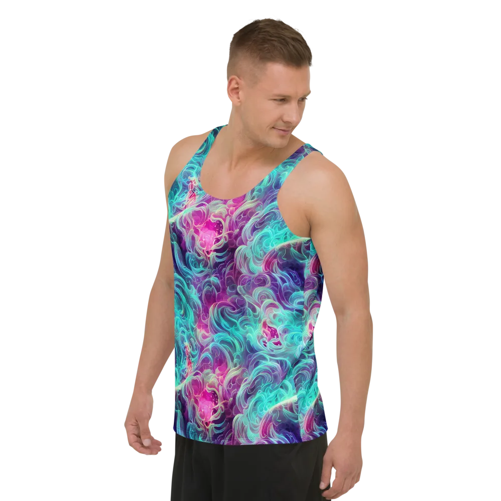 Galactic Bloom on Men's Tank Top — Left Front