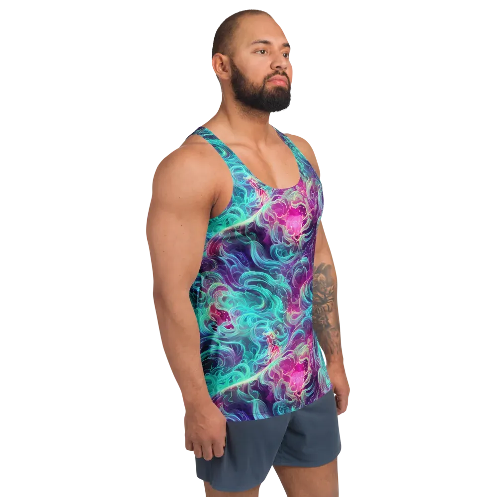 Galactic Bloom on Men's Tank Top — Right Front