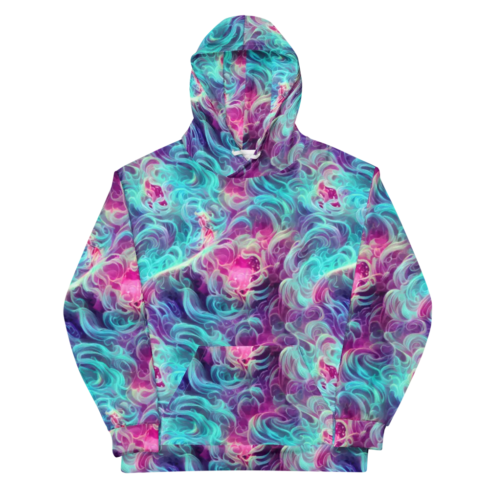 Galactic Bloom on Cotton Hoodie — Front