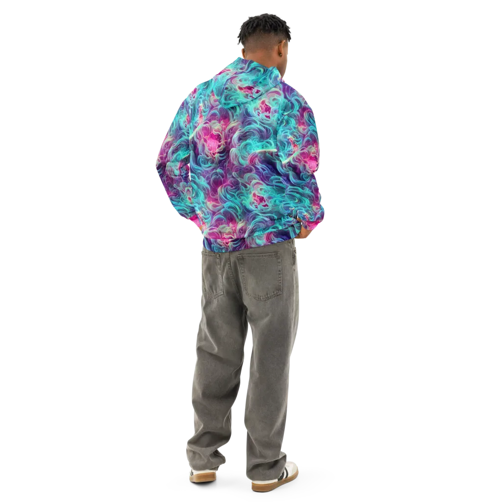 Galactic Bloom on Cotton Hoodie — Back