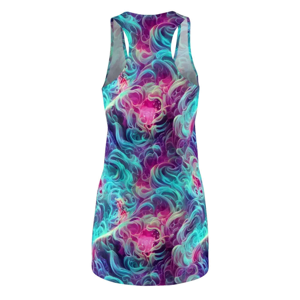 Galactic Bloom on Racerback Dress — Back