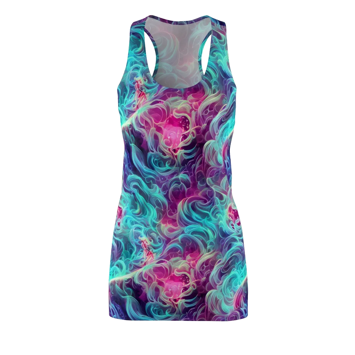 Galactic Bloom on Racerback Dress — Front