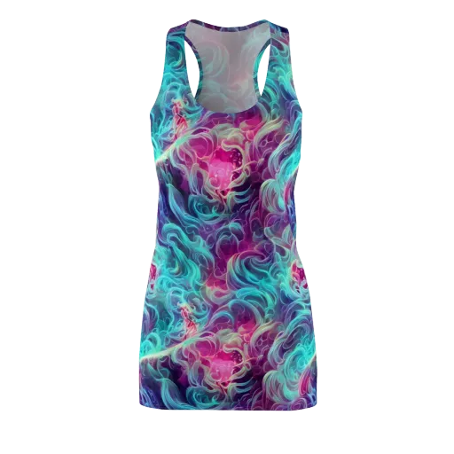 Galactic Bloom on a Racerback Dress