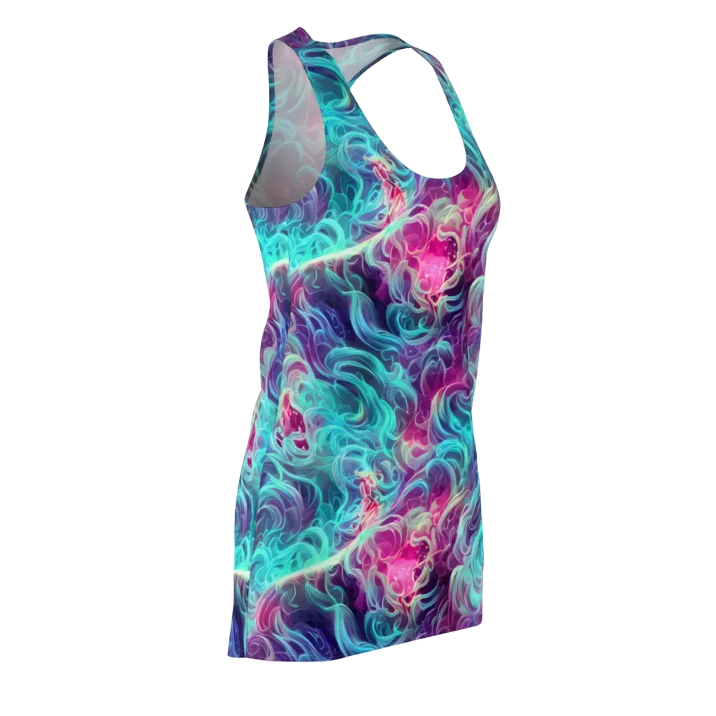 Galactic Bloom on Racerback Dress — Front Side