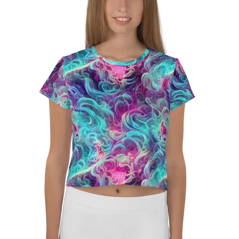 Galactic Bloom on Crop Tee — Front