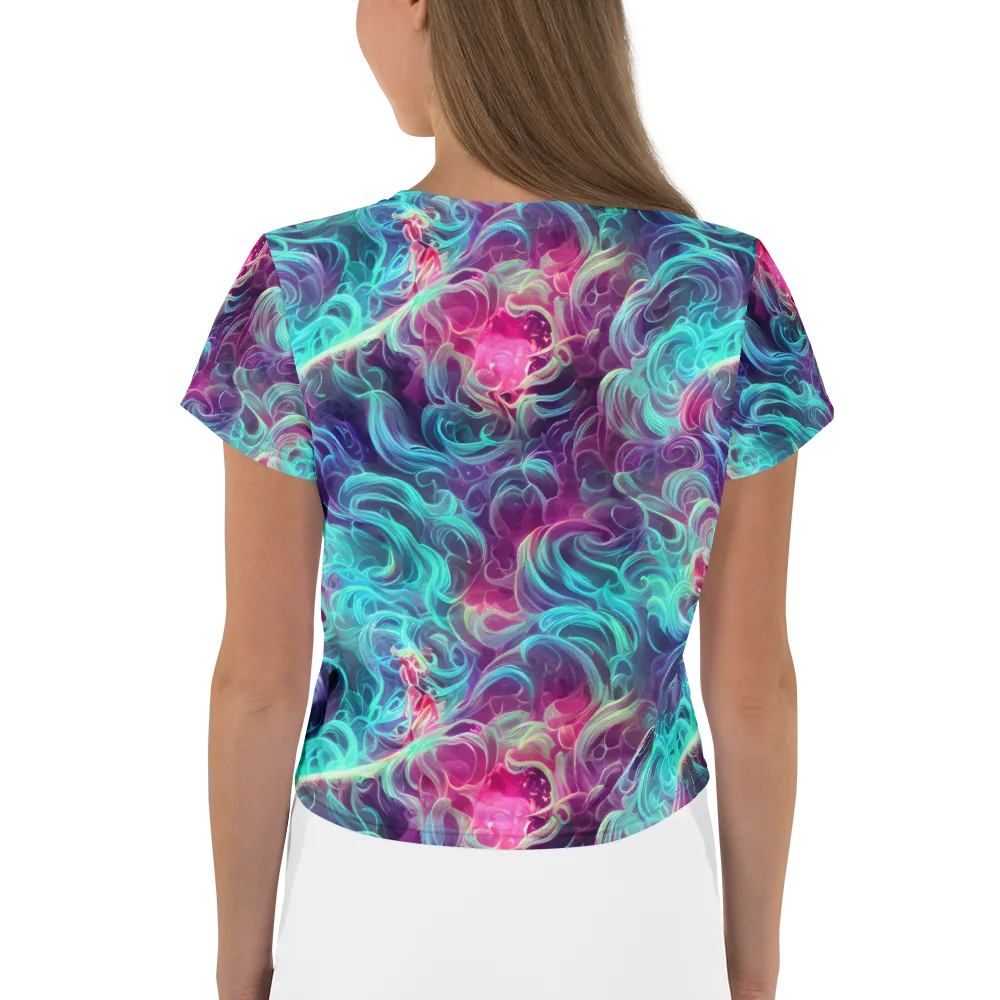 Galactic Bloom on Crop Tee — Back