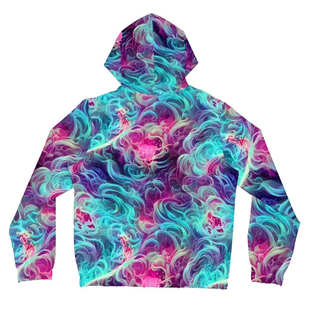 Galactic Bloom on Women's Full-Zip Hoodie — Back